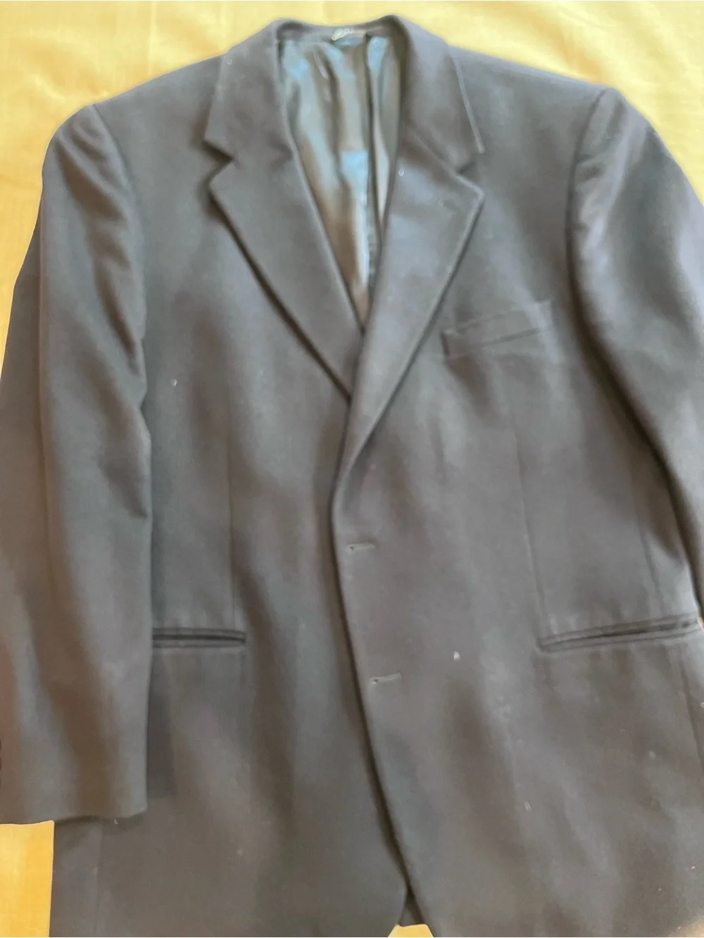Men's Black Two-Button Sport Coat Blazer